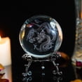 thumbnail image 4 of Bola de cristal HDCRYSTALGIFTS, dragón chino, 6 cm, con soporte, 4 of 9