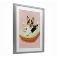 thumbnail image 2 of Stupell Industries Eclectic Pastel Corgi with Cocktail Gray Framed Print Under Glass, 17 x 21, by The Prints Vibe, 2 of 8