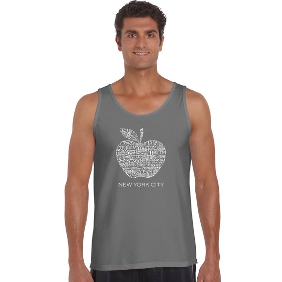 LA Pop Art Men's Word Art Tank Top - Neighborhoods in NYC
