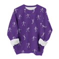 thumbnail image 2 of Womens Halloween Dancing Skeleton Sweatshirts Spooky Season Crewneck Shirt Long Sleeve Horror Skull Pullover Top, 2 of 5