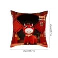 thumbnail image 3 of Uuiauoio Horse Zodiac Pillow Cover Flocked Plush Cute Animal Design Throw Pillow Case for Sofa Bed Living Room Home Decor Year of the Horse Theme, 3 of 6