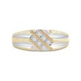 thumbnail image 2 of FB Jewels 10kt Two-tone Gold Mens Round Diamond Wedding Band Ring 1/8 Cttw .5 Size 10.5, 2 of 4