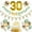 Sage green gold, variant on YANSION Sage Green 30th Birthday Party Decorations,  Happy 30th Birthday Pennant Banner, Metallic Gold Sequin Sage Green Beige Balloons Number 30 Balloon for Party Birthday Decorations