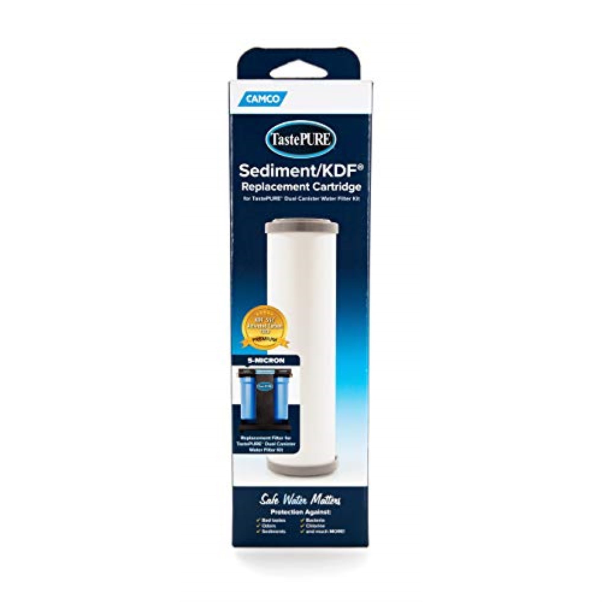 Camco EVO X2 5-Micron Camper/RV Replacement Sediment Filter | Reduces Sediment, Odor, and Chlorine from Fresh Water (40637)