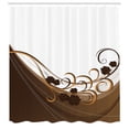 thumbnail image 2 of Ambesonne Spring Shower Curtain, Delicate Branches Floral Art, 69"Wx75"L, Pale Caramel, 2 of 4