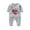C-Gray, variant on Zwiiyzr Newborn Baby Clothes Romper for Kids Girls Boys Long Sleeve Valentine's Day Heart Print T-Shirt Jumpsuit Baby Boy Girl Clothing Gray