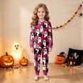 thumbnail image 5 of Leey-World Halloween Pajamas Toddler Girls Pajama Set Long Sleeve Top Long Pants Pajamas Kids Halloween Cute Pattern Pj Sets Sleepwear, 5 of 9