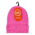 thumbnail image 3 of Wonder Nation Girls’ Ribbed Beanie Hat, Pink Confection, 3 of 3