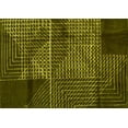 thumbnail image 1 of Ahgly Company Machine Washable Indoor Rectangle Abstract Yellow Modern Area Rugs, 8' x 10', 1 of 4
