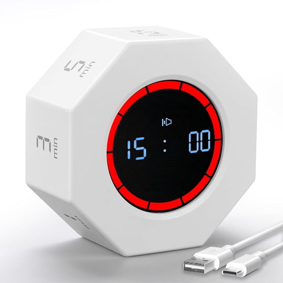 Digital Kitchen Timers, Flipping Activations Timer, Classroom Timer, Small Kitchen Timers With Gravity Sensor, LED Display Countdown Countup Timer for Cooking, Work and Study