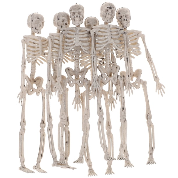 KAKOWELY 6 piezas de esqueleto falso para Halloween, pequeños esqueletos, modelos de huesos del cuerpo humano