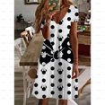 thumbnail image 3 of Vestido mini sexy de manga corta con cuello en V y estampado de amor de Minnie Mouse de Disney para mujer, diseño para exteriores, 3 of 5