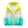 thumbnail image 2 of Iugvhana Zip Up Hoodies For Men Women Gradient Design Sun Protection Hoodie Long Sleeve Hooded Jacket Casual Light Sports Coat Yellow XL, 2 of 7