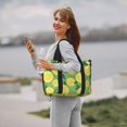 thumbnail image 5 of Travel Duffle Bag green yellow Lemon print Travel Tote Bags Carry on Luggage Waterproof Weekender Bags with Top Handle Adjustable Shoulde Strap for Travel Gym, 5 of 5