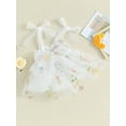 thumbnail image 6 of FEORJGP Toddler Baby Girl Princess Dress Infant Sleeveless Party Dress Floral Embroidery Fairy Dress Bowknot Tulle Dress Birthday Little Girl Cute Outfit Summer Daily Clothes, 6 of 9