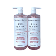 Vitamins and Sea Beauty ~ Pink Sea Salt Watermelon Moisturizing & Softening Body Wash (2-Pack)