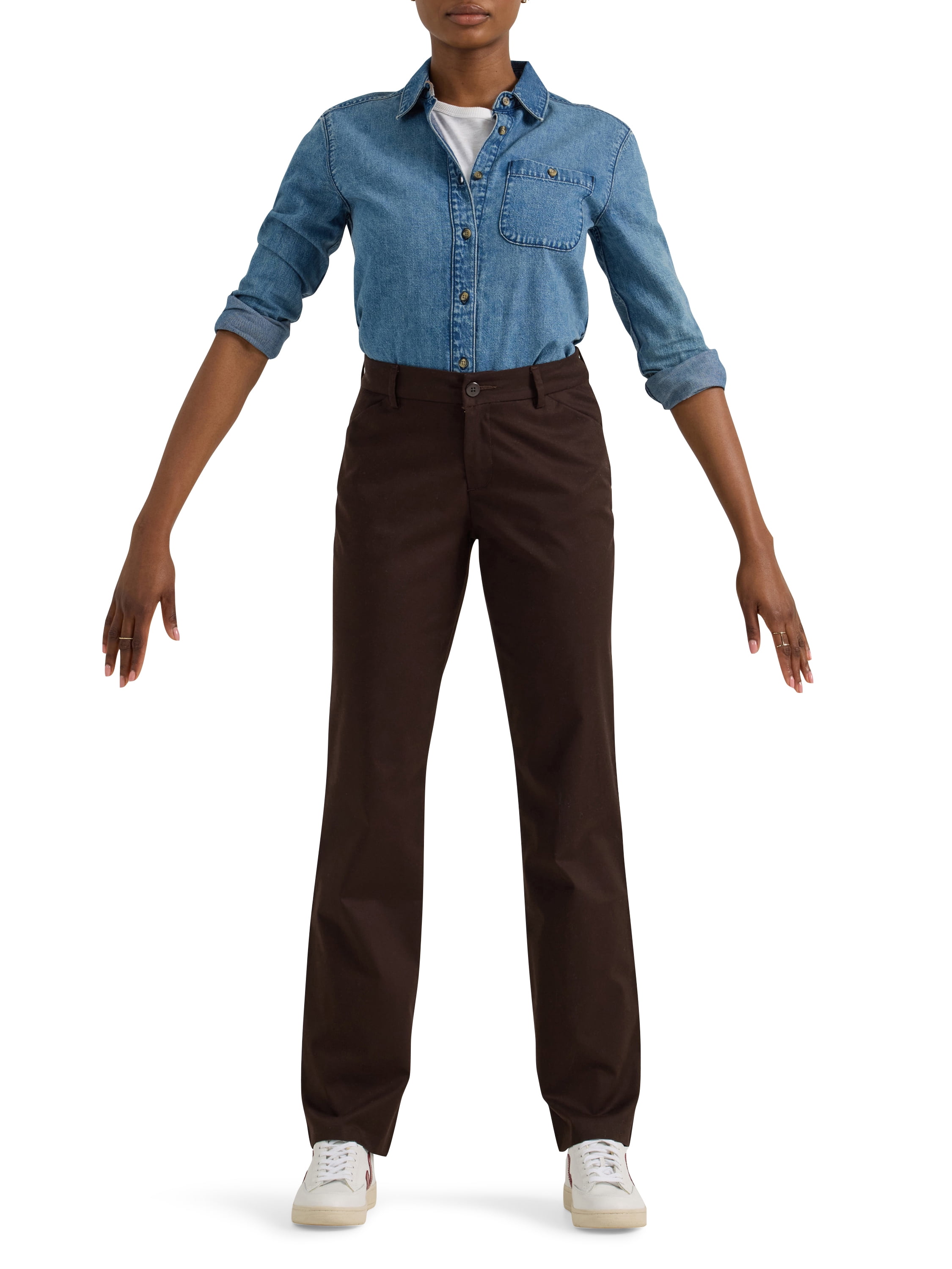 Lee Women’s Straight Leg Wrinkle Resist Stretch Pant