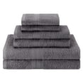 thumbnail image 2 of BNM Eco-Friendly Cotton Assorted Towel 6 Piece Set, Graphite, 2 of 5