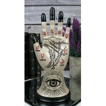 Psychic Fortune Teller Chirology Palmistry Eye Of Providence Hand Palm Figurine