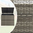 thumbnail image 2 of POCASSY 73-Gallon Outdoor Patio Deck Box, All Weather Wicker Deck Boxes Outdoor Waterproof, 29"x29"s24" Storage Deck Box for Patio Garden Pool, Gray, 2 of 4