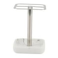 thumbnail image 2 of Toothbrush Holder Rustproof 304 Stainless Steel Toothpaste Storage Stand 3 Slots Space Saving Toothpaste Organizer for Bathroom Silver, 2 of 10