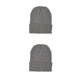 thumbnail image 3 of Minnieouse Beanie Caps Sombreros de punto Protección más cálida Elástico Hip Hop Headwear Bonnet Otoño Invierno Correr cáñamo gris claro gris cáñamo claro 2piezas Minnieouse CBP300198, 3 of 6