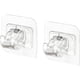 thumbnail image 1 of Soporte para barra de cortina, ganchos autoadhesivos para barra de cortina, 4 piezas, soporte transparente para barra de cortina, soporte para gancho de cortina para cocina y baño, 1 of 5