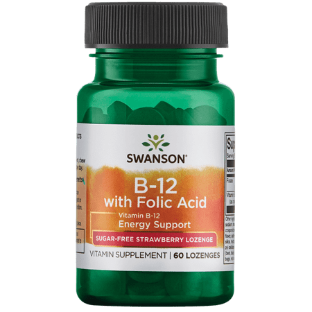 Swanson Vitamin B-12 with Folic Acid 60 Lozenges