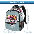 thumbnail image 2 of Valentine's Day Font Adjustable Shoulder Strap Beach Backpack with Large Capacity, Printed Design, Lightweight, 2 of 6