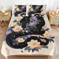 thumbnail image 6 of 3 Pcs Soft Bedding Set, Includes 1 Duvet Cover with Zipper And 2 Pillow,Shams Flower Entwined Snake Queen(90"×90"), 6 of 8