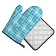 thumbnail image 2 of Gaeub blue plaid Snowflake Print Oven Mitts and Pot Holders Sets of 2,Heat Resistant Pad,Cooking Gloves, for Baking BBQ Home Decor, 2 of 7