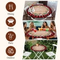 thumbnail image 7 of Christmas Round Tablecloth, Fitted Table Cover with Elastic for 45"-54" Round Tables, Xmas Tree Snowman Snowflake Red Plaid Table Cloth Outdoor Indoor Dinning Party Waterproof Tablecloths, 7 of 7