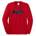 thumbnail image 2 of Red Blue and Black Ford Logo | Mens Cars and Trucks Long Sleeve T-Shirt, Red, Small, 2 of 3