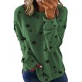 thumbnail image 1 of Sweat-shirt Décontracté à Col Rond à Manches Longues Imprimé à Rayures Molles et Manches Longues, 1 of 6