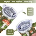 thumbnail image 5 of Mushroom 40 Oz Tumbler with Handle Lid and Straw, Stainless Steel Double Walled Vacuum Insulated Cup, Cute Anniversary Wedding Birthday Gifts Tumbler for Women Men Friends Outdoor Indoor, 5 of 7