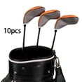 thumbnail image 4 of LOVIVER 10x Golf Irons Head Cover Set Protect Case Driver Woods Headcovers Scratch orange gray, 4 of 8