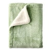 Parent's Choice Plush Reversible Green Unisex Polyester Baby Blanket