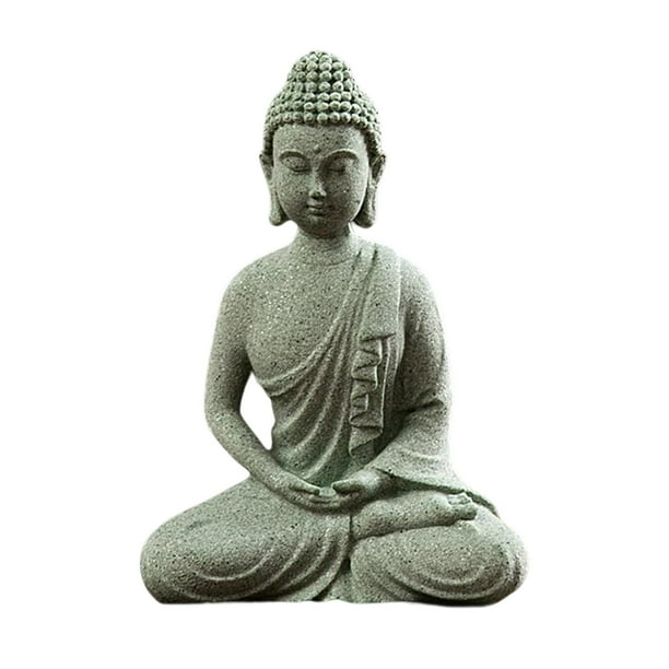 Estatua de Buda pequeña, adorno, decoración oriental, budismo, yoga rústico. Tipo A-05