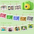 thumbnail image 3 of Cámara digital GKTZ Kids de 12 MP para selfies, 32 GB, tarjeta SD de 3 a 9 años, verde, 3 of 7