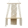 thumbnail image 3 of Estante De Pared De Macramé Bohemio, Estante Flotante Tejido A Mano Con Cuerda De Algodón, Soporte Para Plantas, Organizador De Estante De Pared Para Sala De Estar, Dormitorio,, 3 of 8