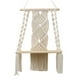 thumbnail image 3 of Estante colgante de pared de macramé bohemio, decoración de pared de macramé, tapiz con borlas tejidas, estante de pared hecho a mano, soporte para plantas de cuerda de algodón, tapiz, 3 of 10