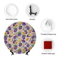 thumbnail image 4 of Salouo Plum Pattern Bone China Decorative Plate,Holiday Decor Decorative Ceramic Plates with Stand Elegant Home DéCor for Hallway/Living Room/Bedroom-7in, 4 of 6