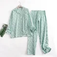 thumbnail image 1 of Ensemble de Pyjama en Flanelle de Coton pour la Maison, Simple, Imprimé, Ample, Automne et Hiver, Manches Longues, Pantalon, Ensembles de Pyjama pour Femmes tzw, 1 of 6