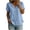 Light Blue, variant on cocolona Summer Linen Tops for Women V Neck Short Sleeve Button Shirts Dressy Casual Loose Blouses