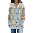thumbnail image 2 of LOVZFMLL Cardigan pour Femmes Décontracté de Noël Imprimé Cardigan Tricoté Veste à Boutons Manteau, 2 of 6