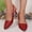 Red, variant on Women Buckle Pointed Lightweight Elegant Slim High Heels Sandals Fashion Casual Dress Shoes Red