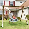 thumbnail image 2 of Goplus 40'' Flying Saucer Tree Swing Indoor Outdoor Play Set Swing for Kids Light Green, 2 of 9