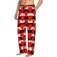 thumbnail image 6 of Fotbe Black and white striped and red hearts Pattern Men's Pajama Pants,Sleepwear Pants,Pj Bottoms Drawstring And Pockets-XX-Large, 6 of 6