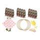 thumbnail image 3 of 12 piezas de centros de mesa florales de metal multifuncionales, 12 soportes de madera para redondas de boda DIY, estructura de alambre, 3 of 9