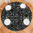 thumbnail image 2 of Pioneer Flower Floral Print Pattern Round Fitted Tablecloth with Elastic Edge,Dining Table Cover Waterproof,Outdoor Round Tablecloth for Camping,Dining,Indoor and Outdoor, 2 of 7